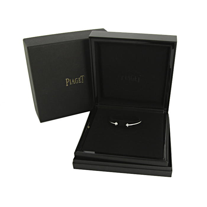Open Piaget Possession bangle in white gold and diamonds