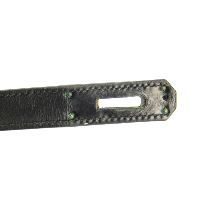 Bolso de mano Hermes Kelly 32 cm en cuero box negro - Detail D4