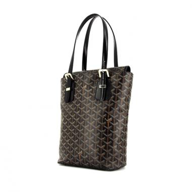 Borsa Goyard in tela monogram e pelle nera