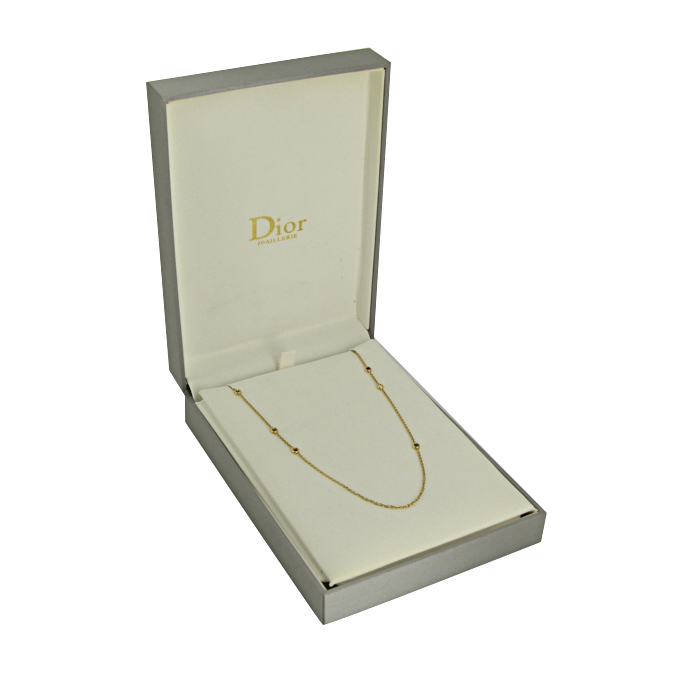 Dior Mimioui long necklace in yellow gold and colored stones - Detail D3