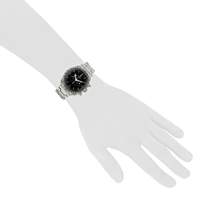 Montre Omega Speedmaster Broad Arrow en acier Ref :  1450222 Vers  2000 - Detail D1