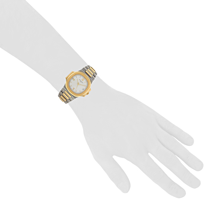 Patek Philippe Nautilus watch in gold and stainless steel Ref: 3800 Circa 1990 - Detail D1