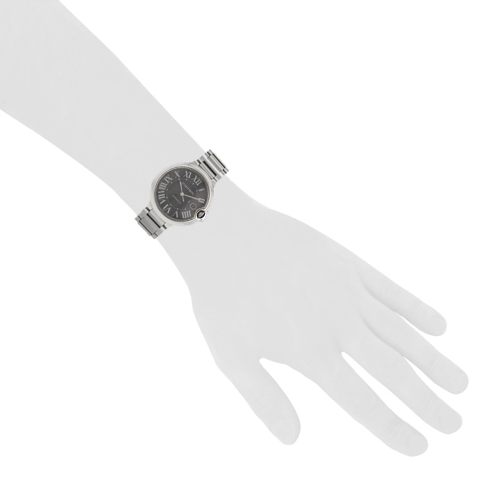 Cartier Ballon Bleu De Cartier watch in stainless steel Ref: 3785 Circa 2010 - Detail D1