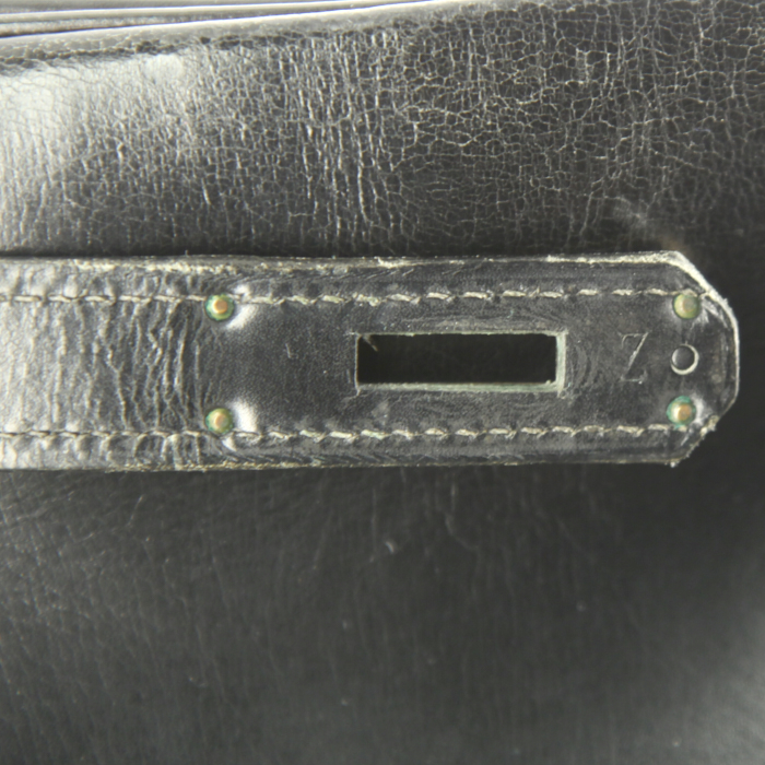 Borsa Hermes Kelly 32 cm in pelle box nera - Detail D4