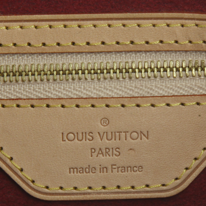 Louis Vuitton handbag in white multicolor monogram canvas and natural leather - Detail D3