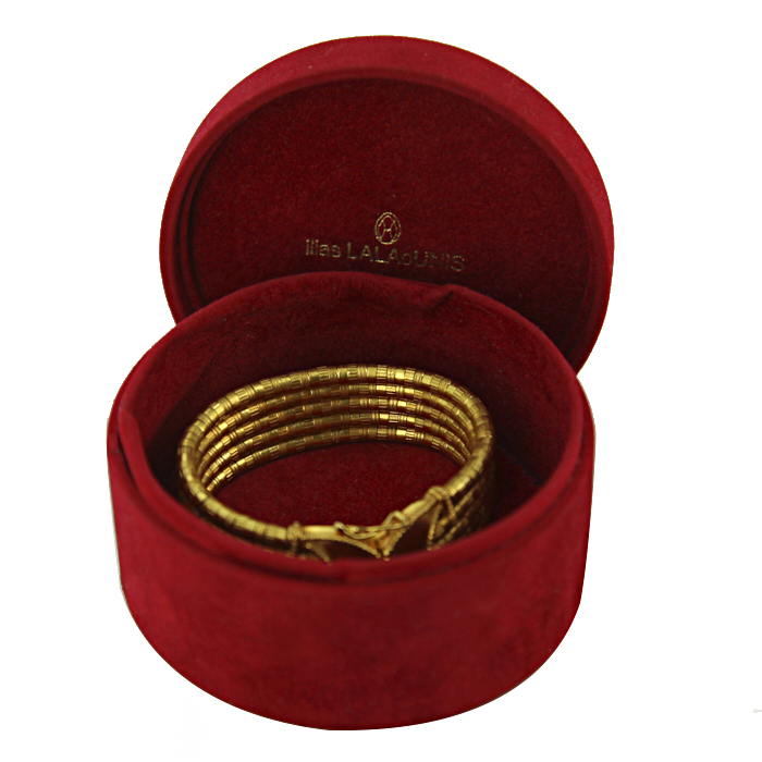 Flexible Lalaounis bracelet in yellow gold - Detail D2