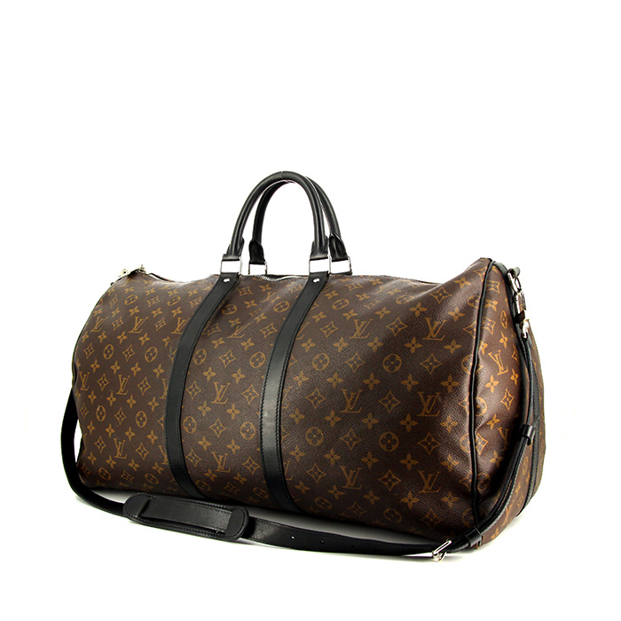 Shop for Louis Vuitton Monogram Canvas Leather Keepall 55 cm