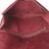 Pochette Hermes Pan en velours rose-framboise - Detail D2 thumbnail