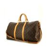 Bolsa de viaje Louis Vuitton en lona Monogram revestida marrón y cuero natural - 00pp thumbnail