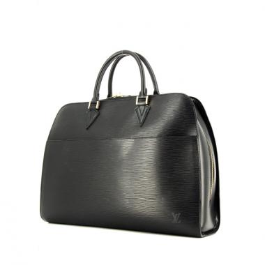 Bolso de fin de semana Louis Vuitton Sorbonne en cuero Epi negro