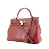 Hermes Kelly 32 cm handbag in burgundy togo leather - 00pp thumbnail