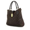 Bolso de mano Louis Vuitton en lona de lino marrón y cuero marrón - 00pp thumbnail