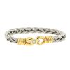 Fred Force 10 1980's bracelet in yellow gold,  stainless steel and diamonds - 00pp thumbnail