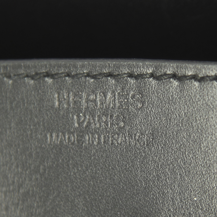 Hermes Birkin 35 cm handbag in black box leather - Detail D3