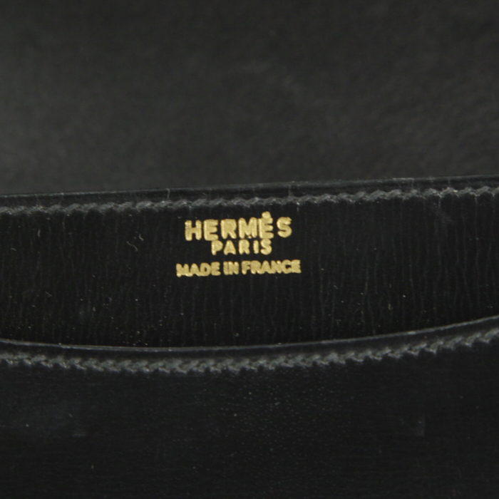 Hermes Hermes Constance handbag in black box leather - Detail D4