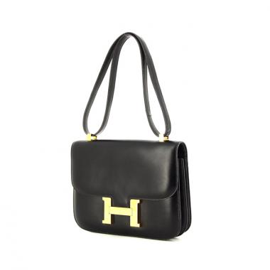 Hermes Hermes Constance handbag in black box leather