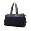 Hermes Herbag shopping bag in navy blue canvas and blue leather - 00pp thumbnail