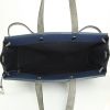Hermes Herbag shopping bag in navy blue canvas and blue leather - Detail D3 thumbnail