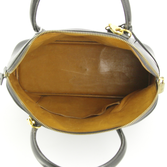 Sac à main Hermes Bolide 30 cm en cuir Ardenne noir - Detail D3