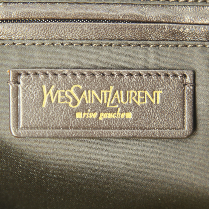 Yves Saint Laurent Muse large model handbag in anise green suede - Detail D3
