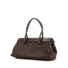 Bottega Veneta handbag in chocolate brown braided leather - 00pp thumbnail