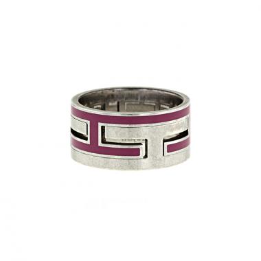 Hermes Move ring in palladium and enamel