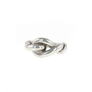 Anello Hermes Torsade in argento