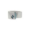 Hermes Candy ring in silver and turquoise - 00pp thumbnail