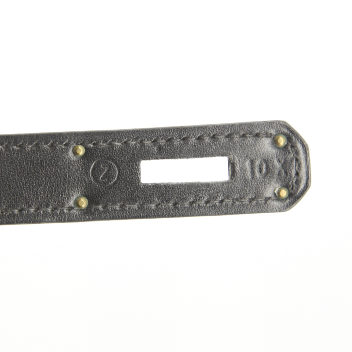 Sac à main Hermes Kelly 35 cm en cuir box noir - Detail D5