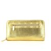 Portefeuille Louis Vuitton en cuir doré - 360 thumbnail
