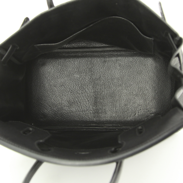 Hermes Birkin 30 cm handbag in black togo leather - Detail D2