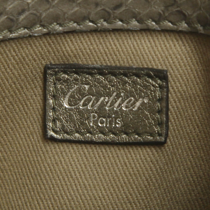 Cartier Marcello handbag in golden brown leather and golden brown leather - Detail D4