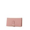 Hermes Béarn wallet in pink grained leather - 00pp thumbnail