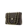 Chanel Timeless handbag in chocolate brown quilted grained leather - 00pp thumbnail