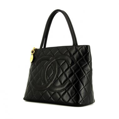 Bolso de mano Chanel Medaillon - Bag en cuero acolchado marrón