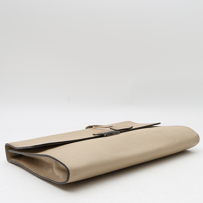 Berluti  E'Suo briefcase  in beige leather - Detail D4