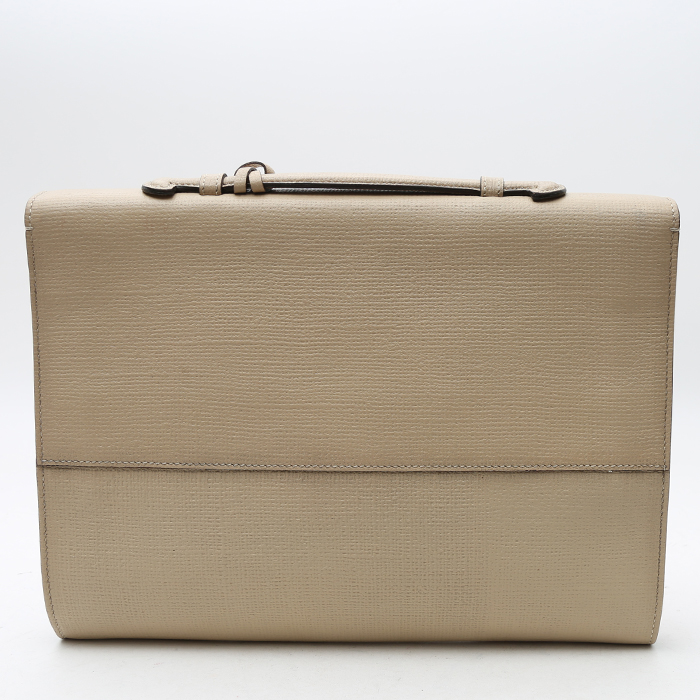 Porte-documents Berluti  E'Suo en cuir beige - Detail D7