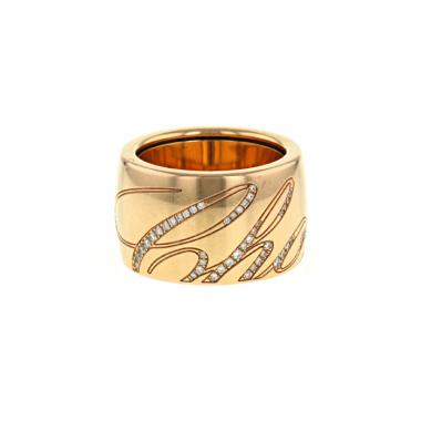 Chopard Chopardissimo large model ring in pink gold and diamonds