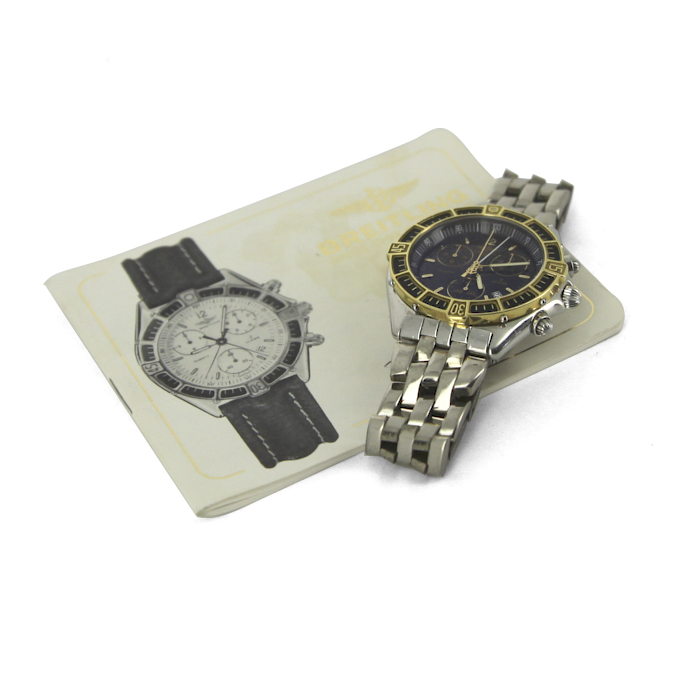 Breitling J Class watch in gold plated and stainless steel Ref:  D53067 Circa  2000 - Detail D2