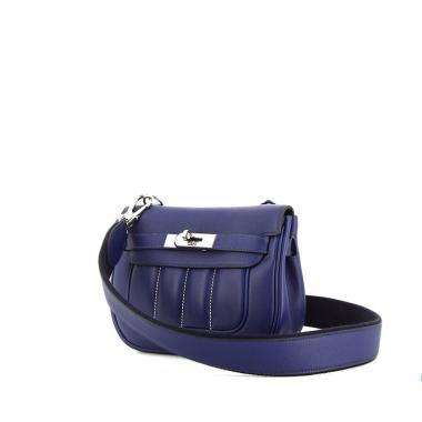Borsa a tracolla Hermes Berline in pelle Swift blu