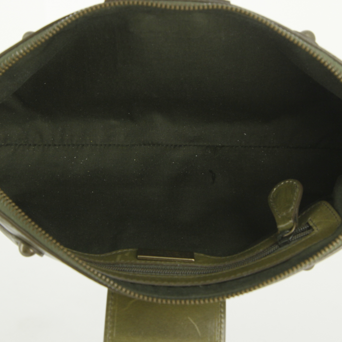 Bolso para llevar al hombro o en la mano Alexander McQueen en cuero caqui - Detail D2