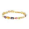 Articulated Bulgari Allegra bracelet in yellow gold,  diamonds and colored stones - 00pp thumbnail