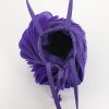 Valentino Garavani handbag/clutch in purple satin - Detail D2 thumbnail