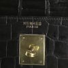 Borsa Hermes Kelly 32 cm in coccodrillo marino nero - Detail D3 thumbnail