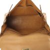 Hermes Kelly 32 cm handbag in gold box leather and beige canvas - Detail D3 thumbnail