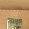 Bolso de mano Hermes Kelly 32 cm en cuero box color oro y lona beige - Detail D4 thumbnail
