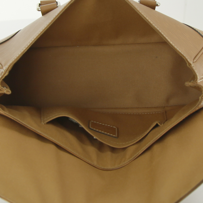 Louis Vuitton handbag in gold epi leather and gold leather - Detail D2