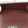 Chanel Boy shoulder bag in burgundy quilted leather and grey tweed - Detail D3 thumbnail