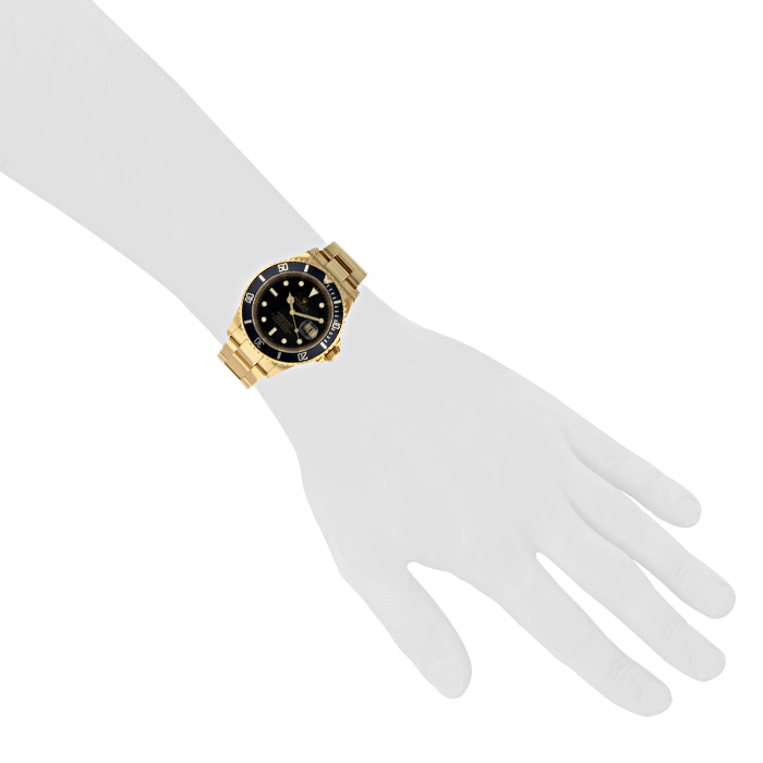 Montre Rolex Submariner en or jaune Ref : 16618 T Vers 2002 - Detail D1