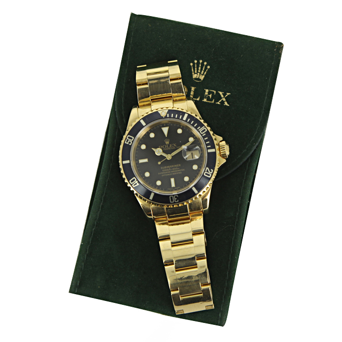 Montre Rolex Submariner en or jaune Ref : 16618 T Vers 2002 - Detail D2